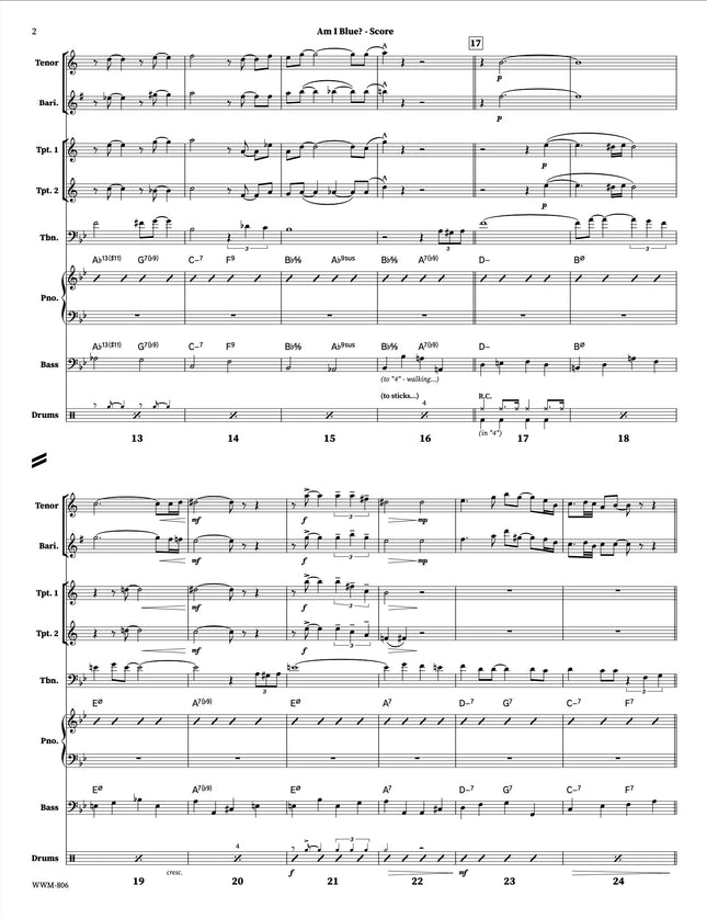 Am I Blue? (Octet) - arr. Taylor Donaldson