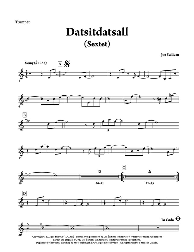 Datsitdatsall (Sextet) - Joe Sullivan
