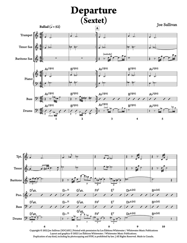 Departure (Sextet) - Joe Sullivan