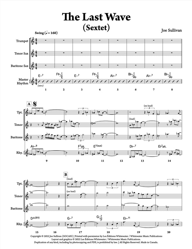 The Last Wave (Sextet) - Joe Sullivan
