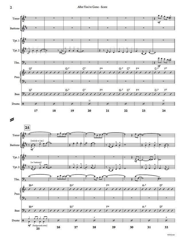 After You've Gone (Octet) - arr. Taylor Donaldson