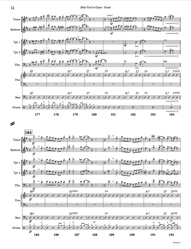 After You've Gone (Octet) - arr. Taylor Donaldson