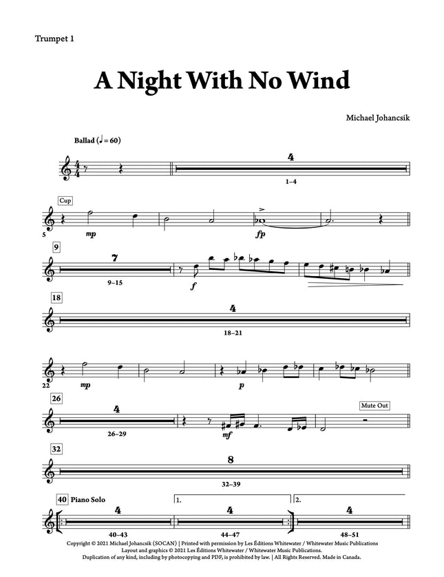 A Night With No Wind (Octet) - Michael Johancsik