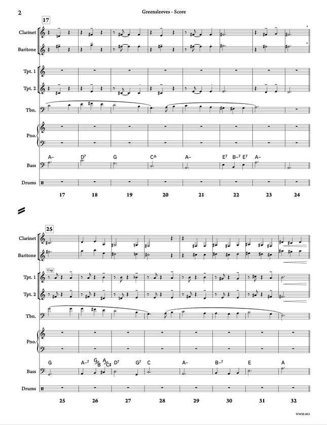 Greensleeves (Octet) - arr. Michael Johancsik