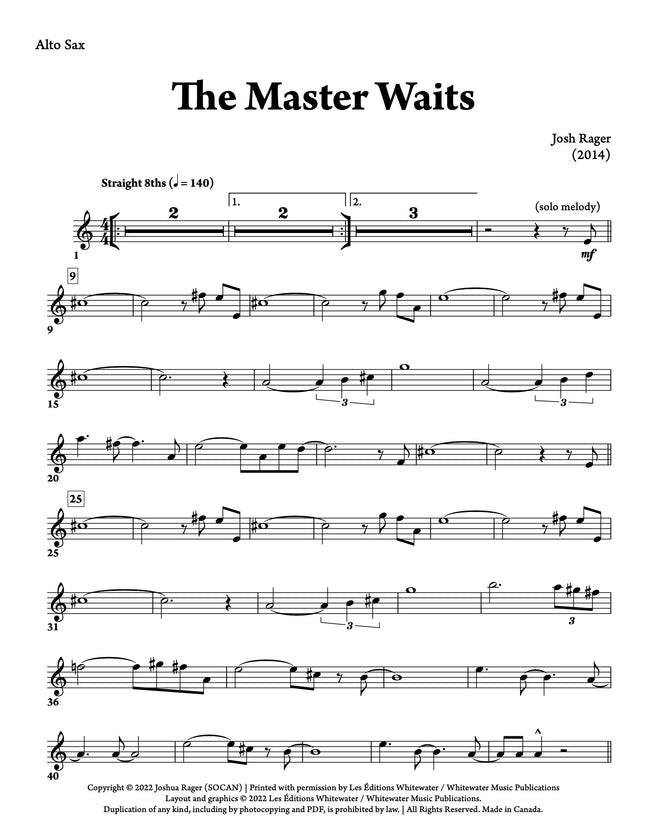 The Master Waits (Nonet) - Josh Rager