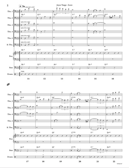 Joyce Tango (6 trombones et section rythmique) - Richard Gagnon