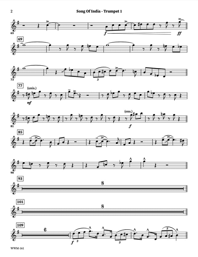 Song of India - arr. Taylor Donaldson (Little Big Band)