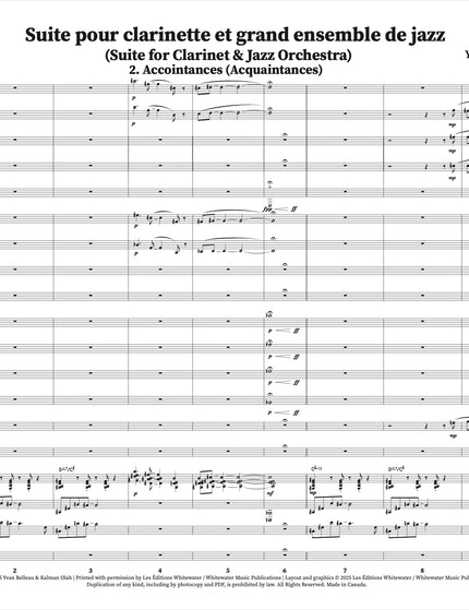 Suite pour clarinette et grand ensemble de jazz - 2. Accointances (Aquaintances) - Yvan Belleau / Kálmán Oláh