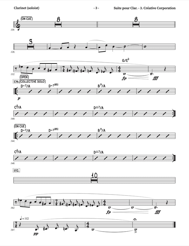 Suite pour clarinette et grand ensemble de jazz - 3. Créative Corporation - Yvan Belleau / Kálmán Oláh