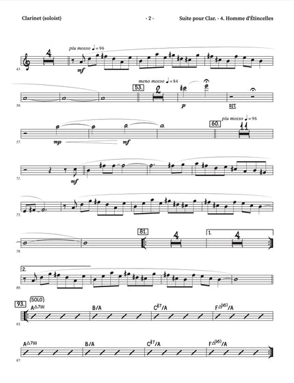 Suite pour clarinette et grand ensemble de jazz - 4. Homme d'Étincelles (Burning Man) - Yvan Belleau / Kálmán Oláh