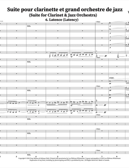 Suite pour clarinette et grand ensemble de jazz - 6. Latence (Latency) - Yvan Belleau / Kálmán Oláh