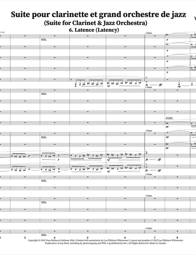 Suite pour clarinette et grand ensemble de jazz - 6. Latence (Latency) - Yvan Belleau / Kálmán Oláh