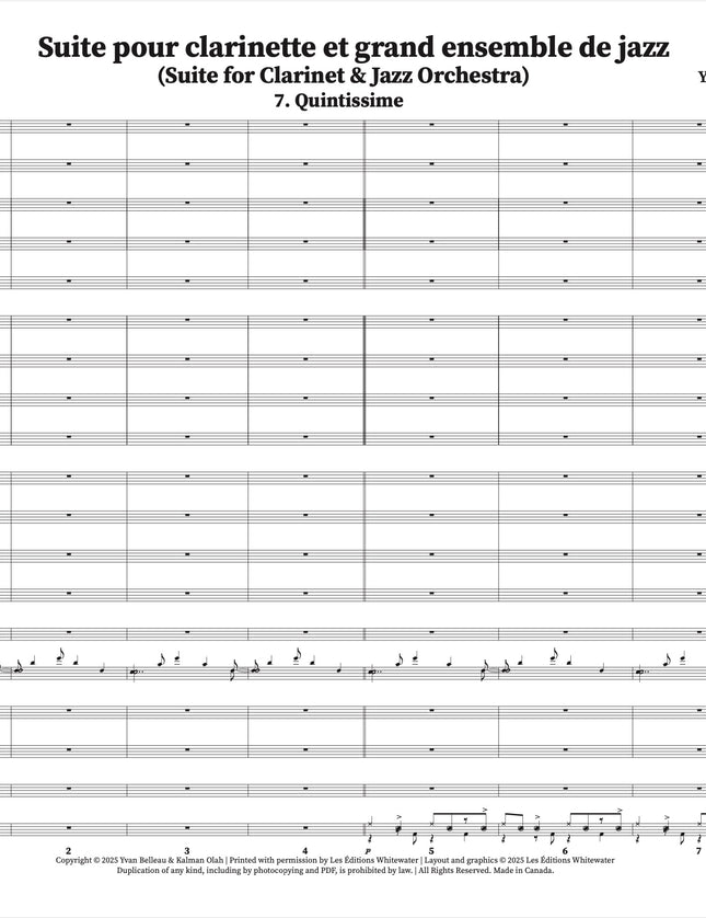 Suite pour clarinette et grand ensemble de jazz - 7. Quintissime - Yvan Belleau / Kálmán Oláh