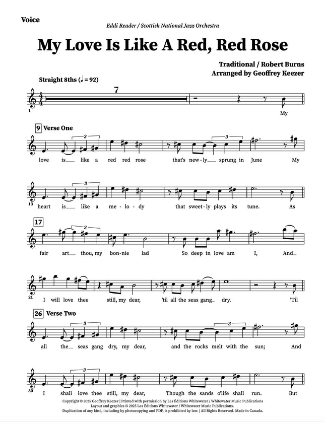 My Love Is Like A Red, Red Rose - arr. Geoffrey Keezer