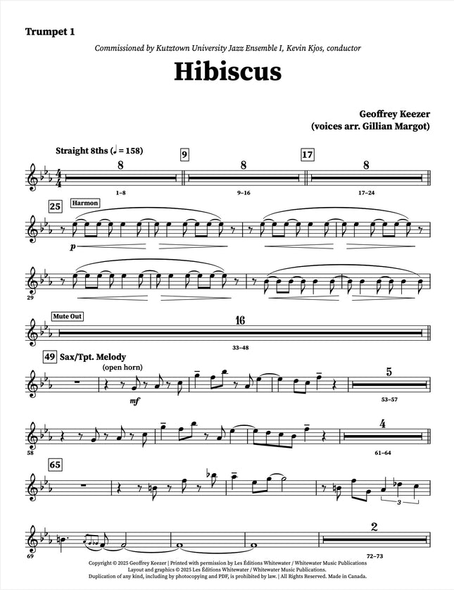 Hibiscus - Geoffrey Keezer (voix arr. Gillian Margot)