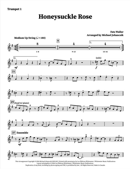 Honeysuckle Rose (Octet) - arr. Michael Johancsik