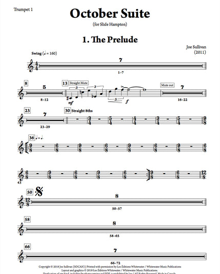 October Suite: 1. The Prelude - Joe Sullivan
