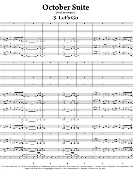 October Suite: 3. Let's Go - Joe Sullivan (Partition d'étude)