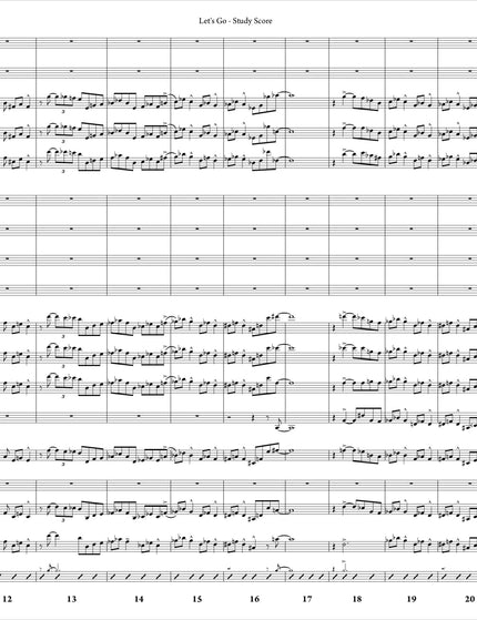 October Suite: 3. Let's Go - Joe Sullivan (Partition d'étude)