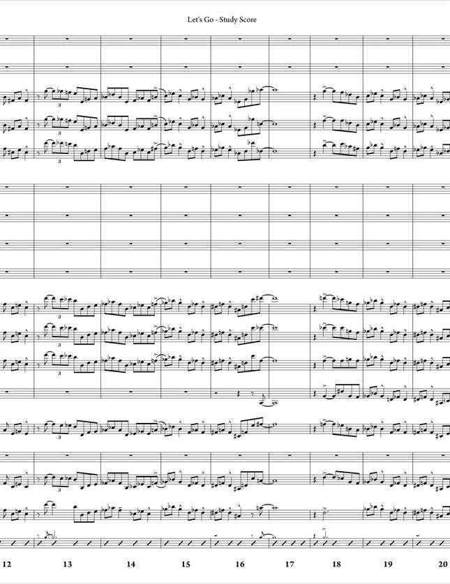 October Suite: 3. Let's Go - Joe Sullivan (Study Score)