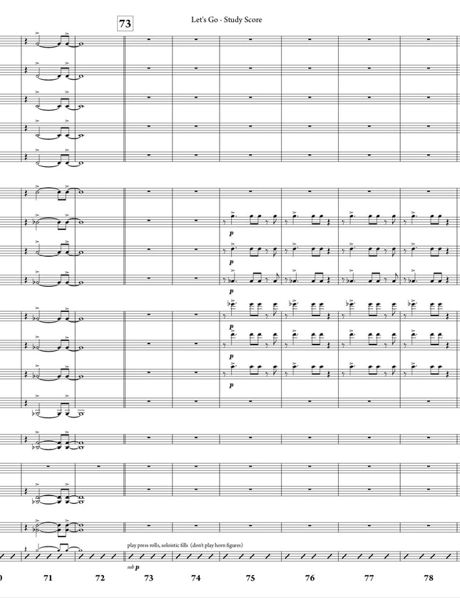 October Suite: 3. Let's Go - Joe Sullivan (Study Score)