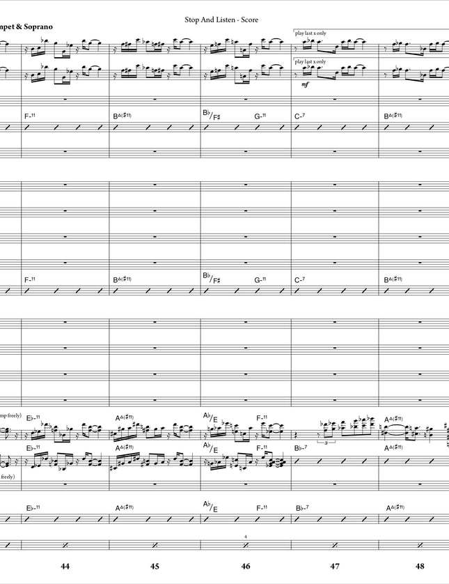Stop And Listen - Joe Sullivan (Study Score)
