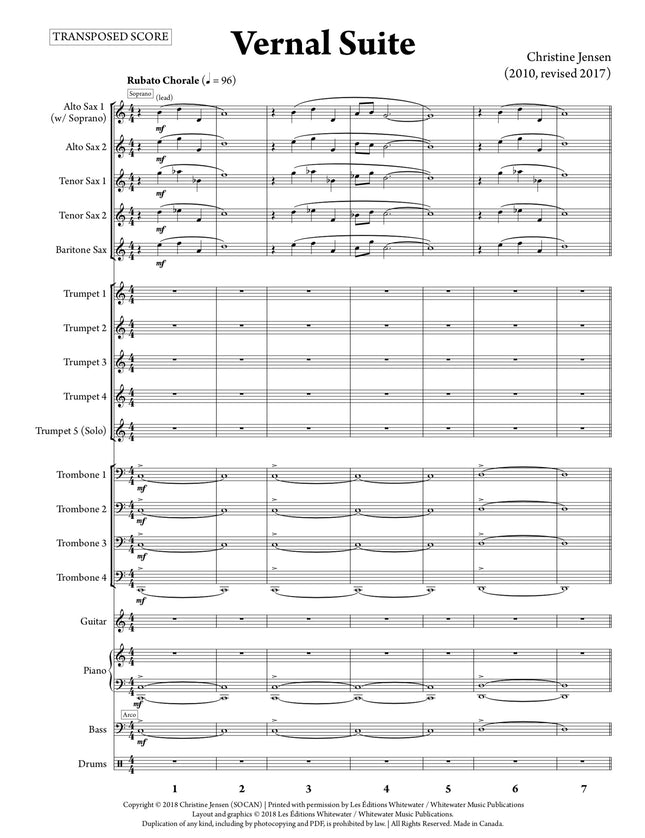 Vernal Suite - Christine Jensen (Study Score)