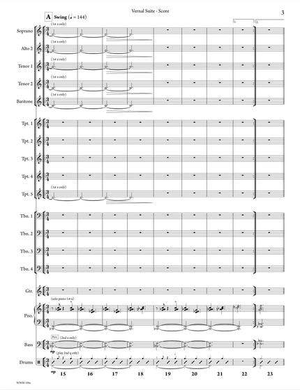 Vernal Suite - Christine Jensen (Partition d'étude)