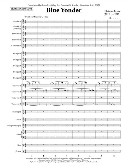 Blue Yonder - Christine Jensen (Partition d'étude)