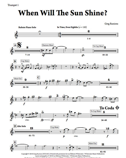 When Will The Sun Shine? - Greg Runions