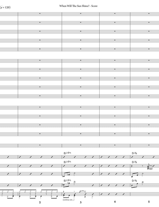 When Will The Sun Shine? - Greg Runions (Study Score)
