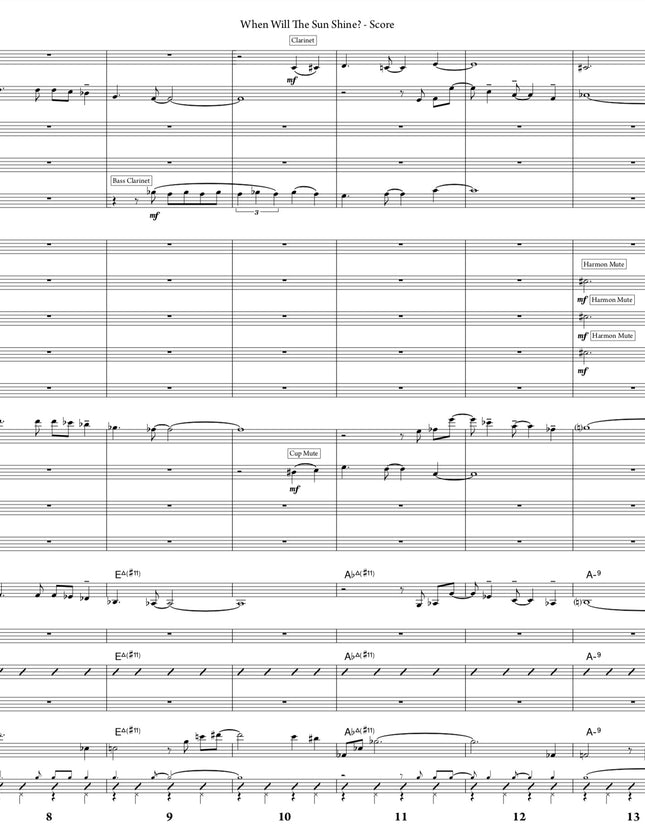 When Will The Sun Shine? - Greg Runions (Study Score)