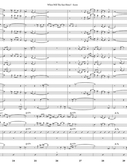 When Will The Sun Shine? - Greg Runions (Partition d'étude)