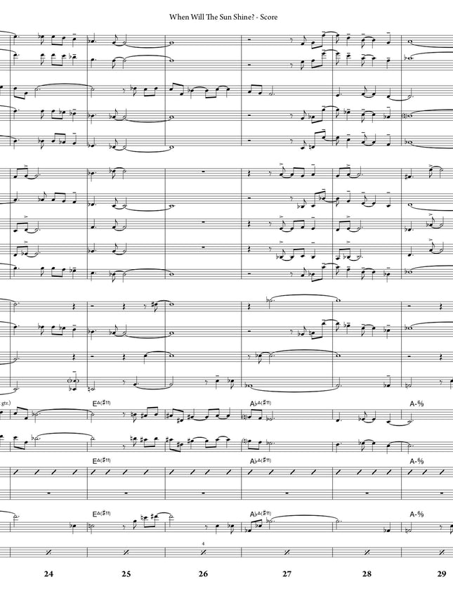 When Will The Sun Shine? - Greg Runions (Study Score)