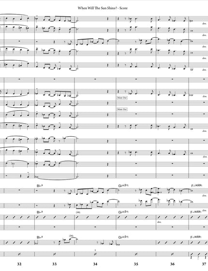 When Will The Sun Shine? - Greg Runions (Partition d'étude)