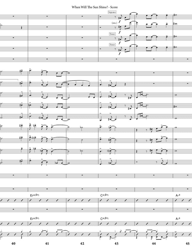 When Will The Sun Shine? - Greg Runions (Study Score)