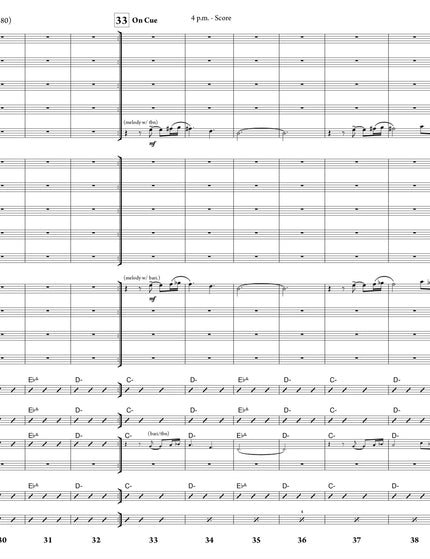 4 p.m. - Greg Runions (Partition d'étude)