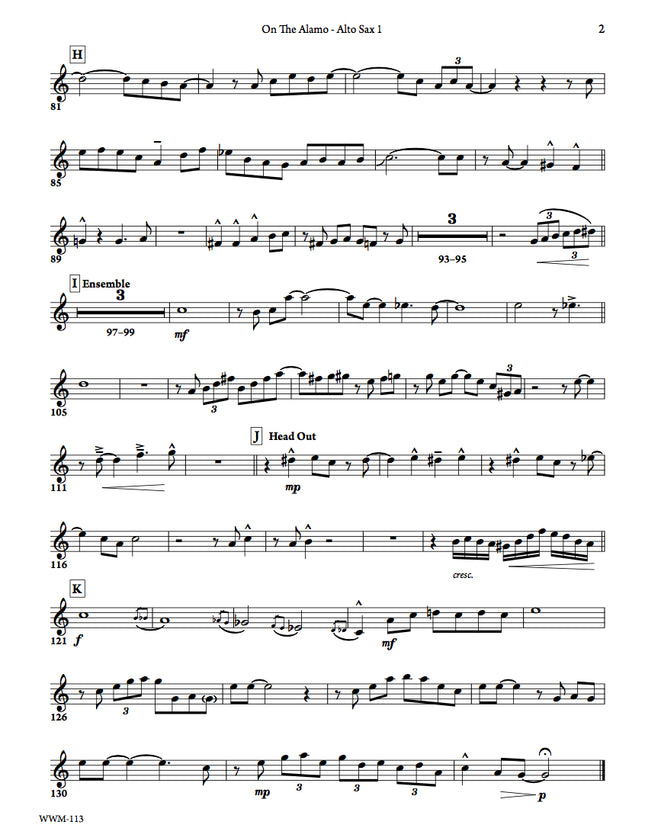 On The Alamo - arr. Taylor Donaldson