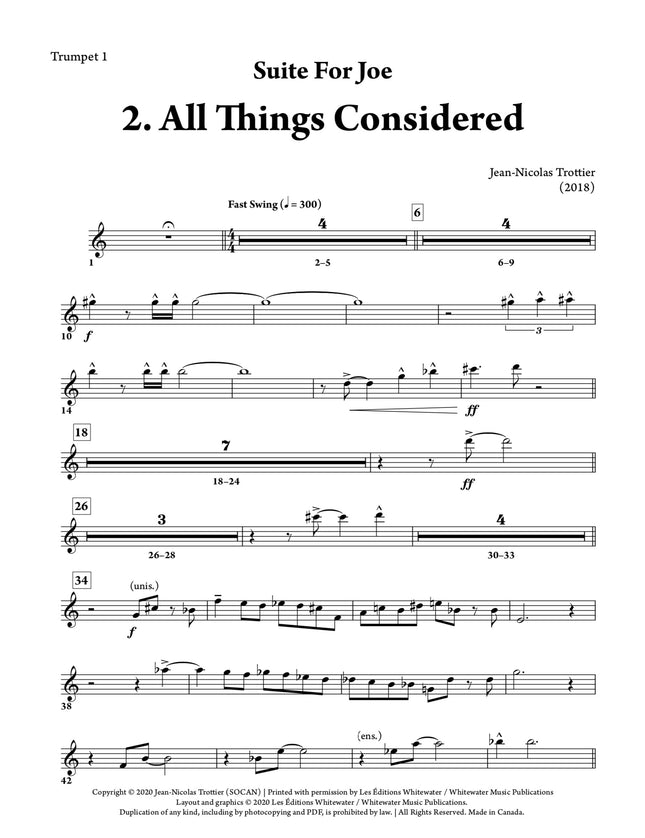Suite For Joe: 2. All Things Considered - Jean-Nicolas Trottier