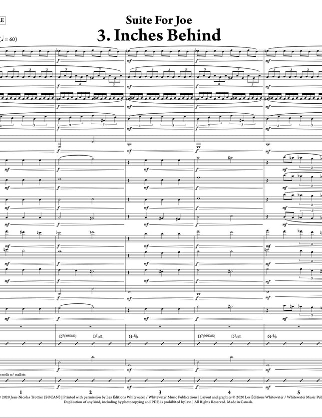 Suite For Joe: 3. Inches Behind - Jean-Nicolas Trottier