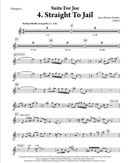 Suite For Joe: 4. Straight To Jail - Jean-Nicolas Trottier