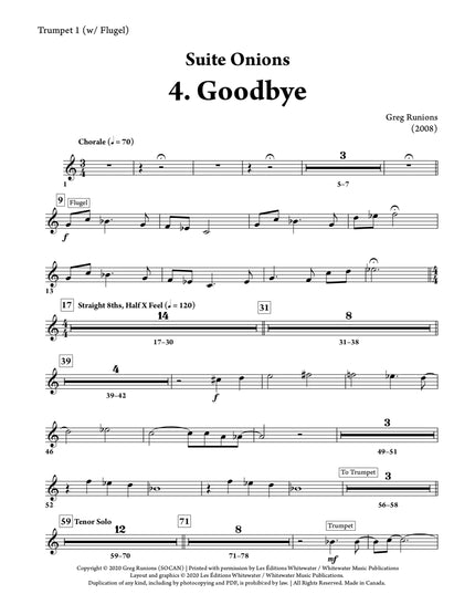 Suite Onions: 4. Goodbye - Greg Runions