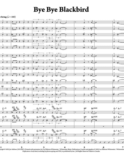 Bye Bye Blackbird - arr. Joe Sullivan