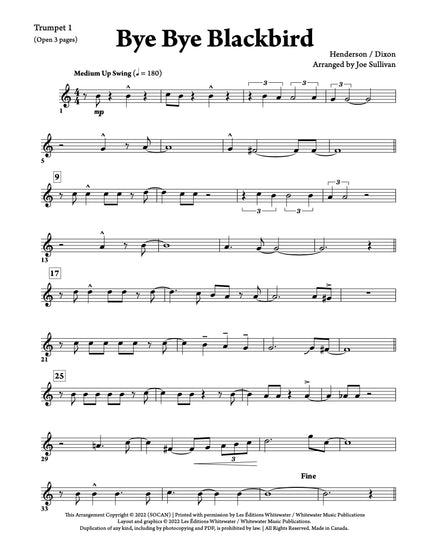 Bye Bye Blackbird - arr. Joe Sullivan