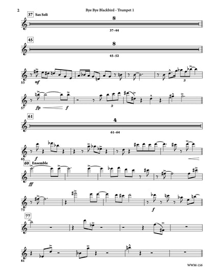 Bye Bye Blackbird - arr. Joe Sullivan