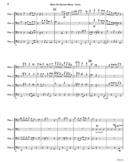 Shine On Harvest Moon (Trombone Quartet) - arr. Taylor Donaldson