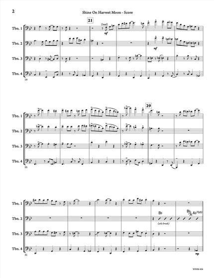 Shine On Harvest Moon (Quatuor de Trombones) - arr. Taylor Donaldson