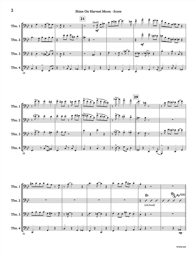 Shine On Harvest Moon (Trombone Quartet) - arr. Taylor Donaldson