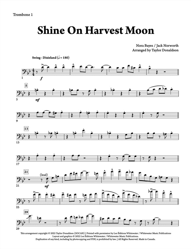 Shine On Harvest Moon (Trombone Quartet) - arr. Taylor Donaldson