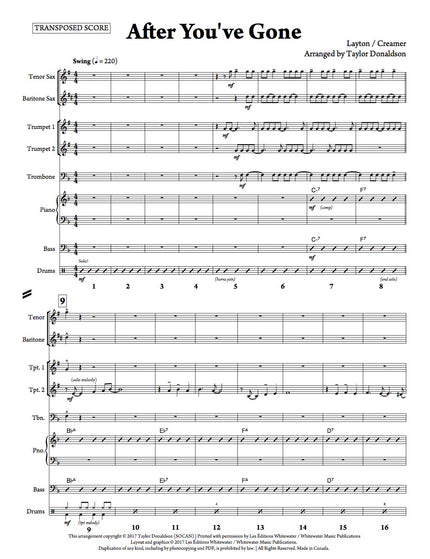 After You've Gone (Octet) - arr. Taylor Donaldson